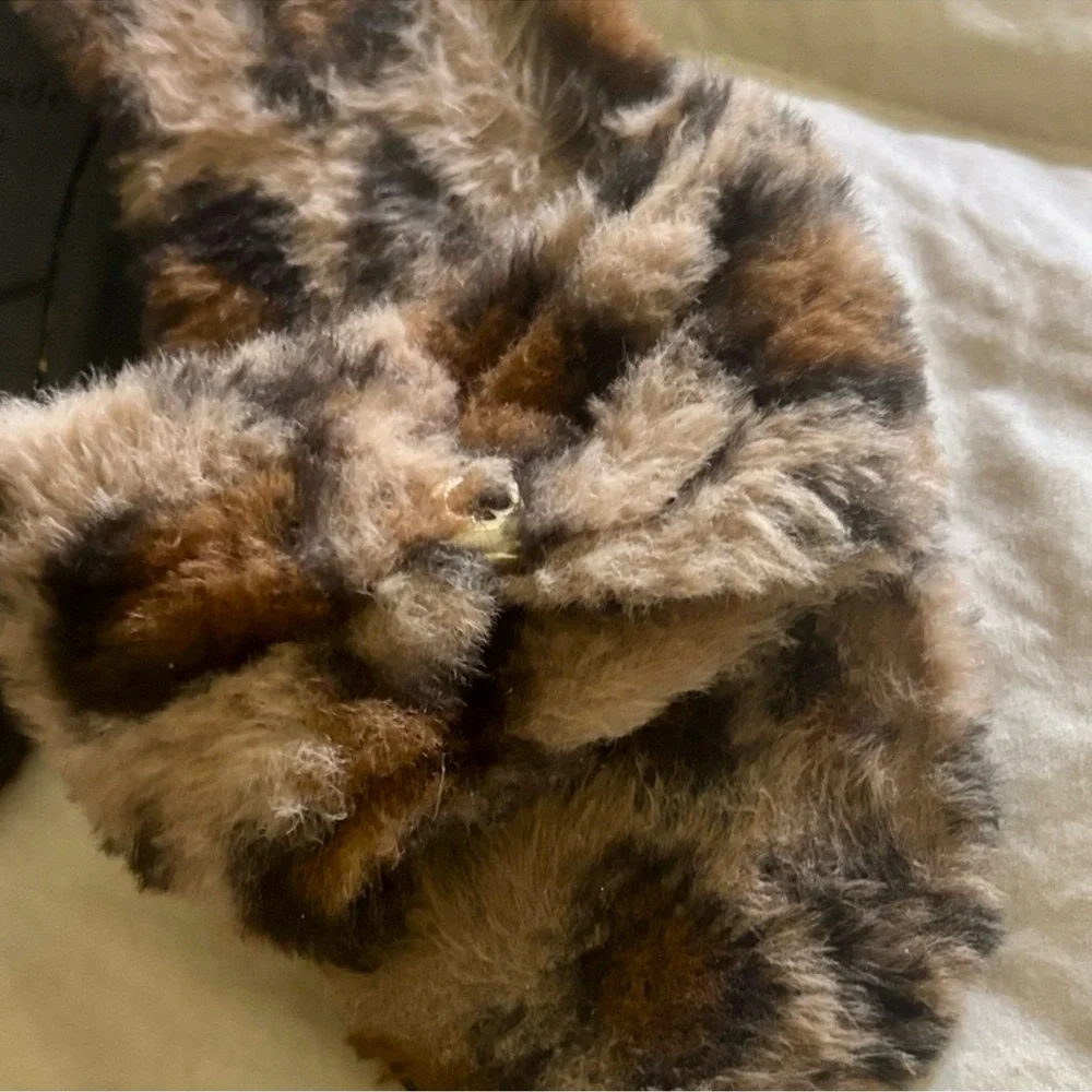 kate spade fuzzy leopard